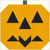 Batty Pumpkin Quilt Block