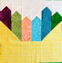 Box of Crayons Quilt Block Pattern