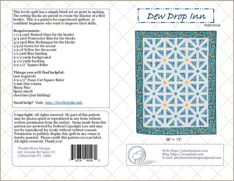 Dew Drop Inn Lap Quilt Cover