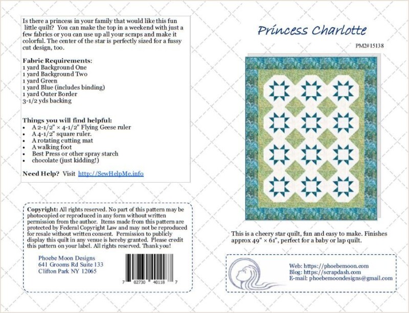 Princess Charlotte Quilt Pattern Cover