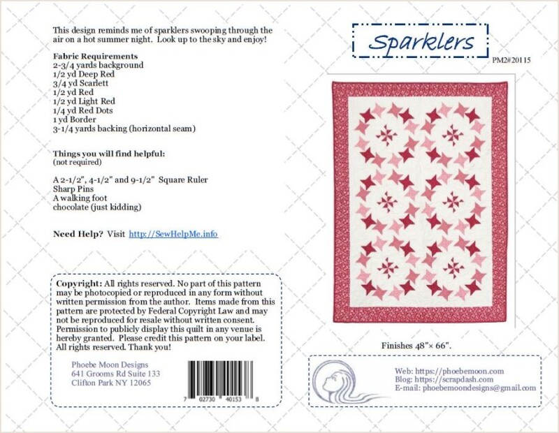 Sparklers Quilt Pattern Cover