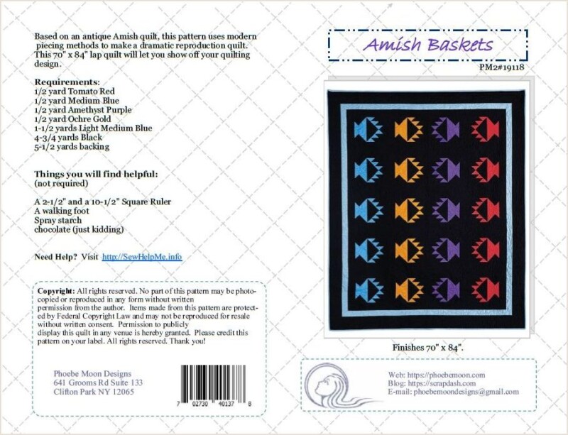 Amish Baskets Quilt Pattern Cover