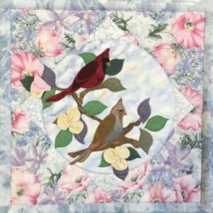 Picture of Birds on an Applique Mini-Quilt Wall Hanging