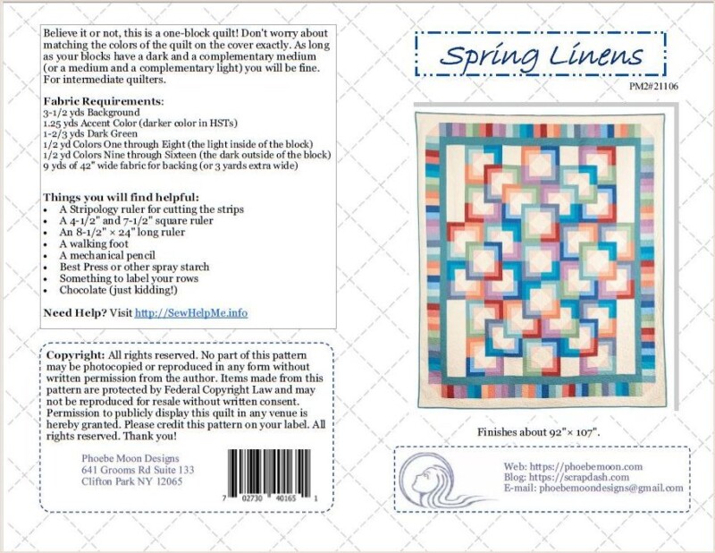 Spring Linens Quilt Pattern Cover