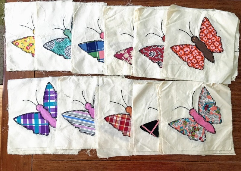 Assortment of 40's Butterfly Quilt Blocks