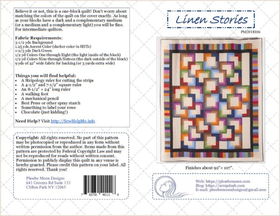 Linen Stories King Quilt Pattern ⋆ PhoebeMoon Quilt Designs