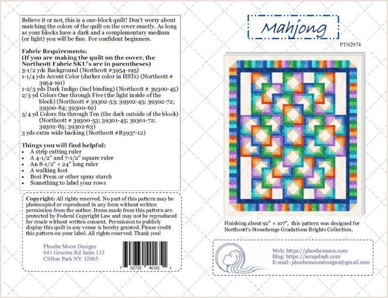 PhoebeMoon Quilt Designs ⋆ Mahjong King Quilt Pattern