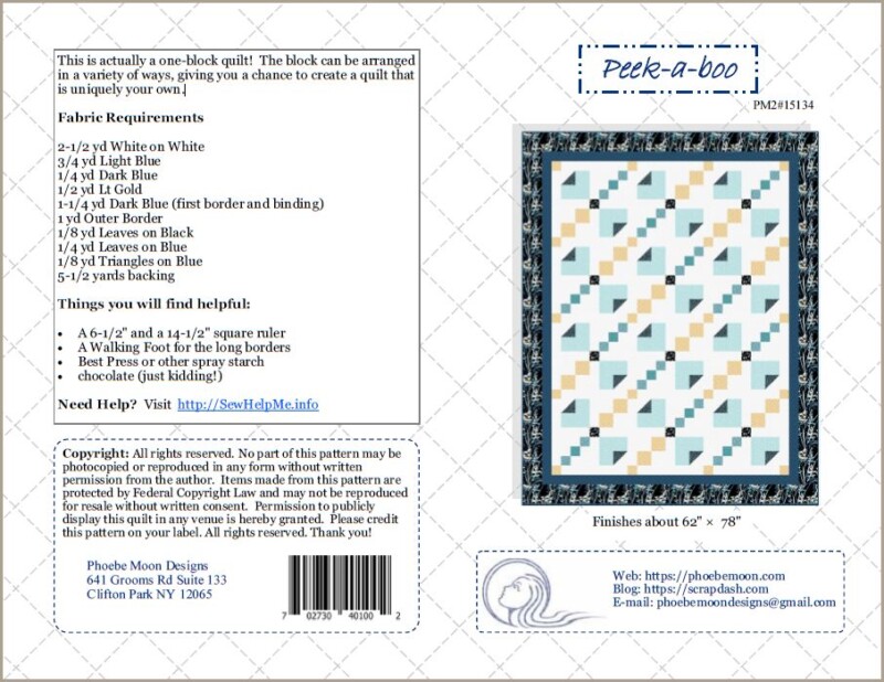 Peek-a-boo Throw Quilt Pattern Cover