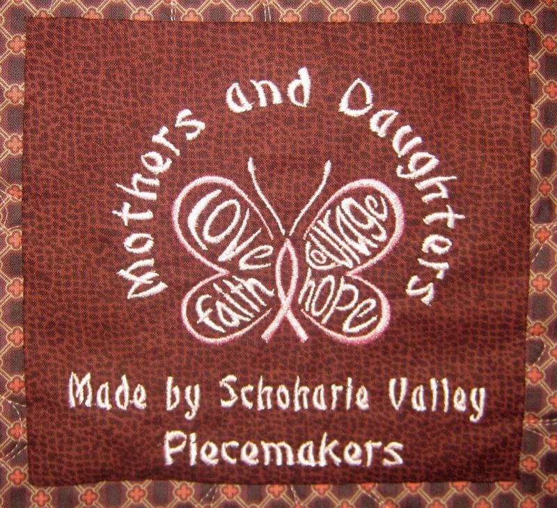 Quilt Label by the Schoharie Valley Piecemakers
