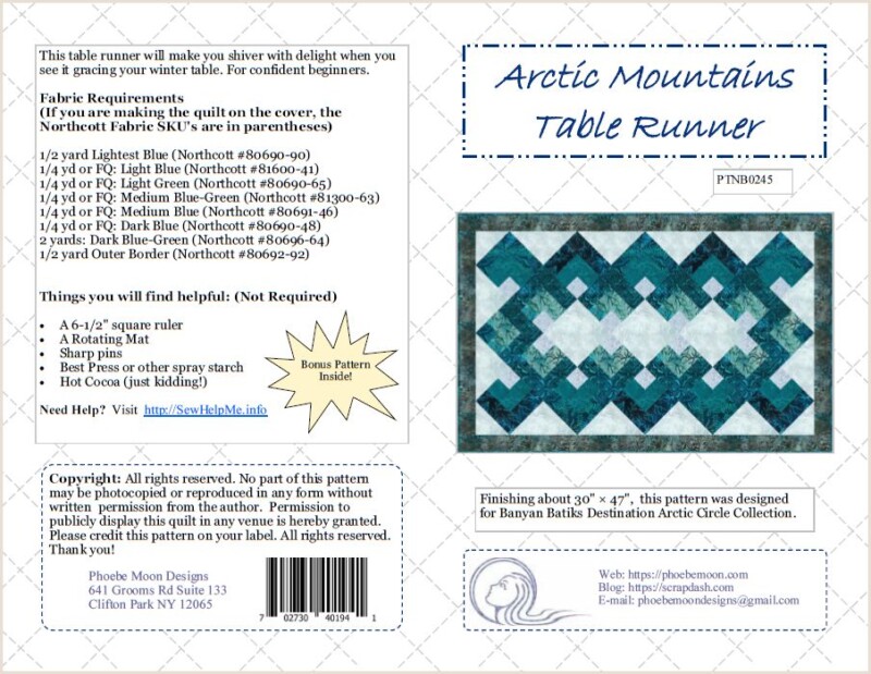 Arctic Mountains Table Runner Cover