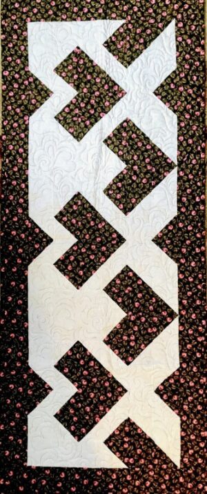 Chocolate Hearts Quilt Block Table Runner