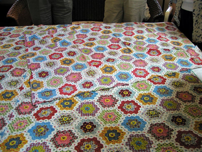 A Feedsack and its fabric copy shows choosing quality quilt fabric 