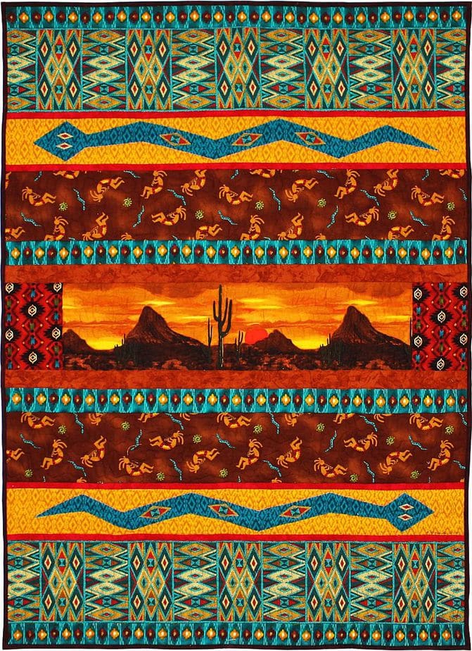 Desert Night Sunset Panel Quilt