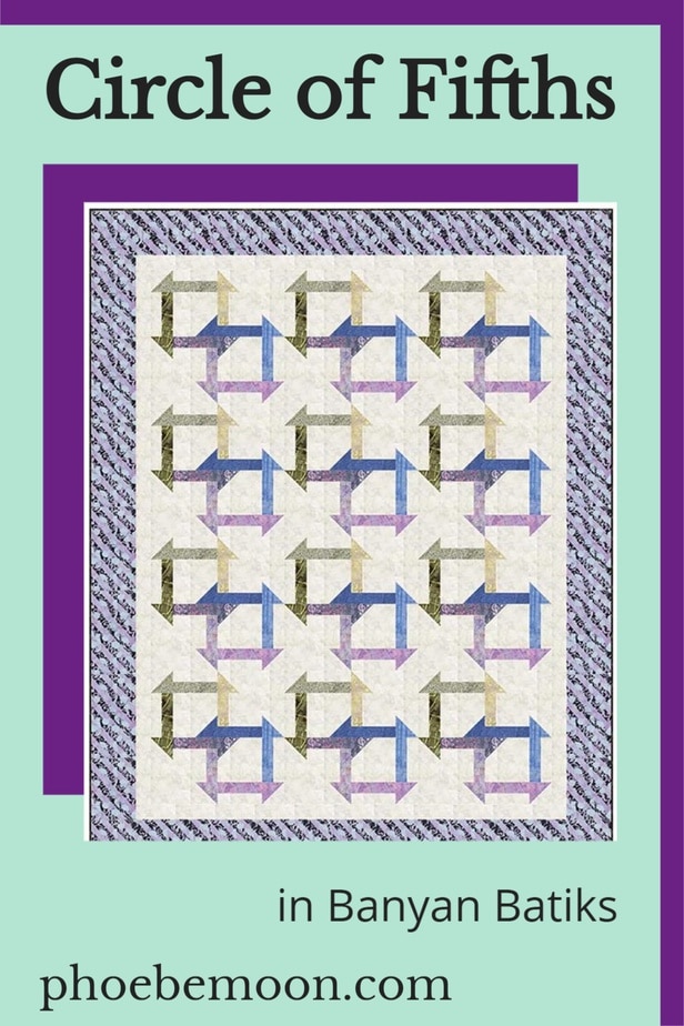 Circle of Fifths Quilt Pattern Pin