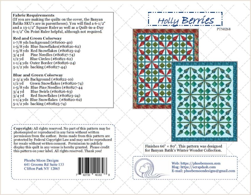 Holly Berries Pattern Cover