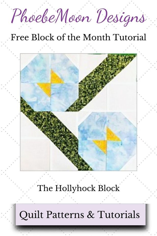 Hollyhock 12" Quilt Block