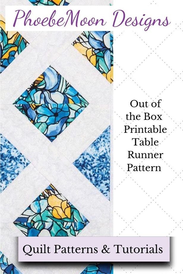 Out of the Box Table Runner Quilt Pattern Pin