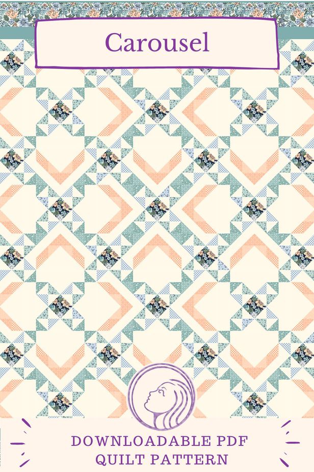 Carousel Lap Quilt Pattern Digital Download