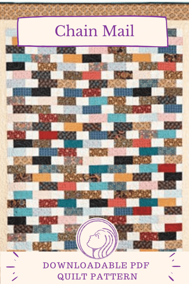 Chain Mail Quilt Pattern Pin
