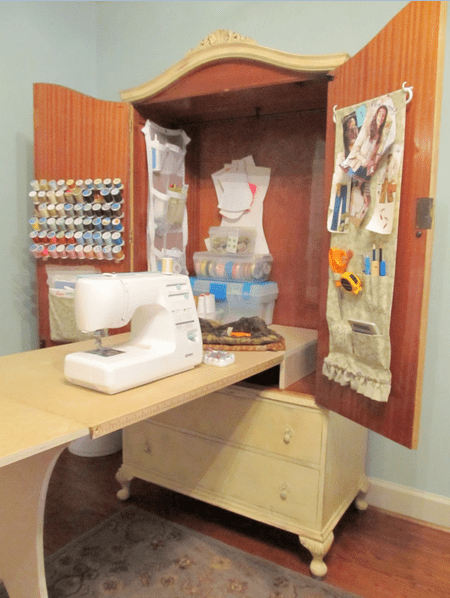 Organizing Your Sewing Space - a Sewing Armoire