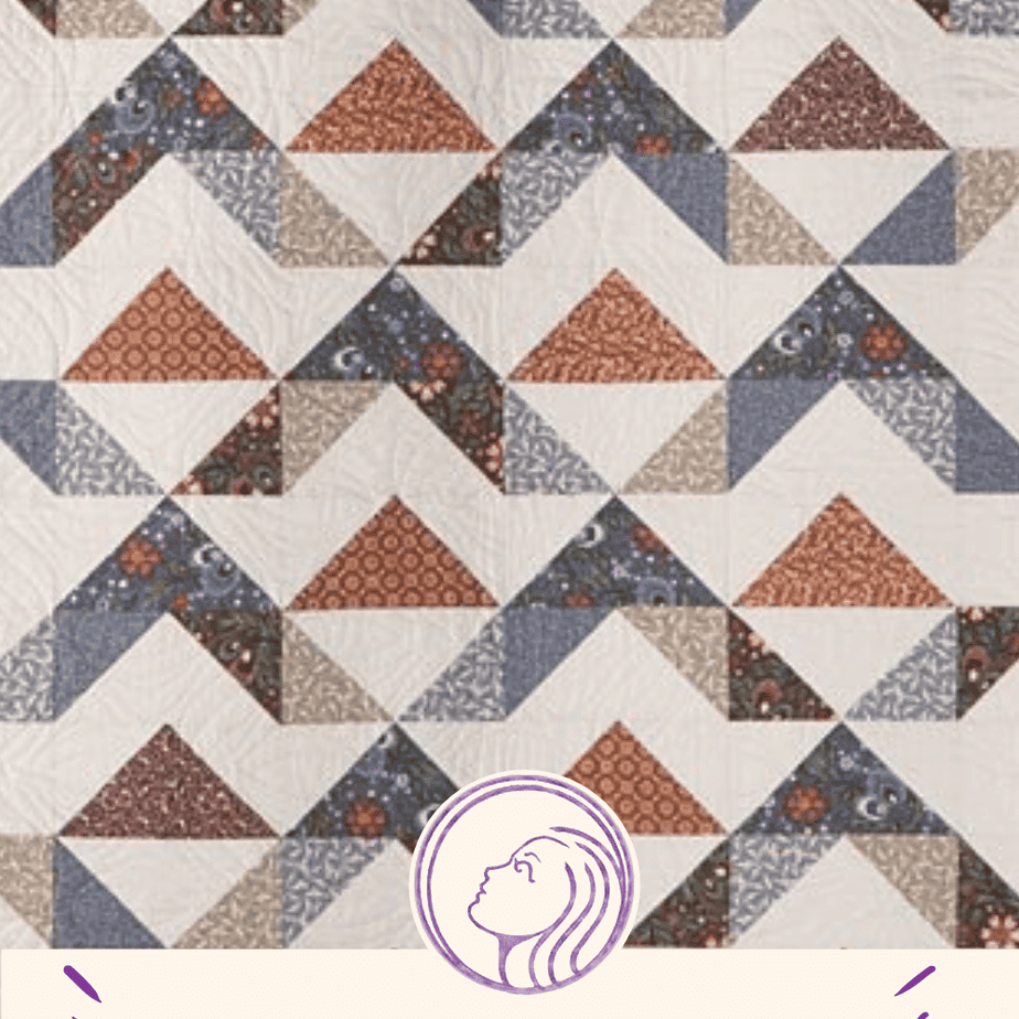 Dusky Mountains Baby Quilt Pattern Pin