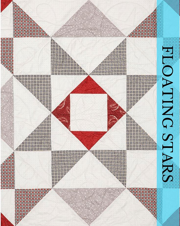 Floating Stars Queen Quilt Pattern Pin