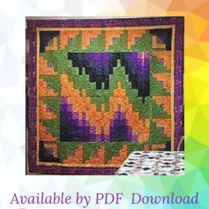 Log Cabin Bargello Quilt Pattern Pin