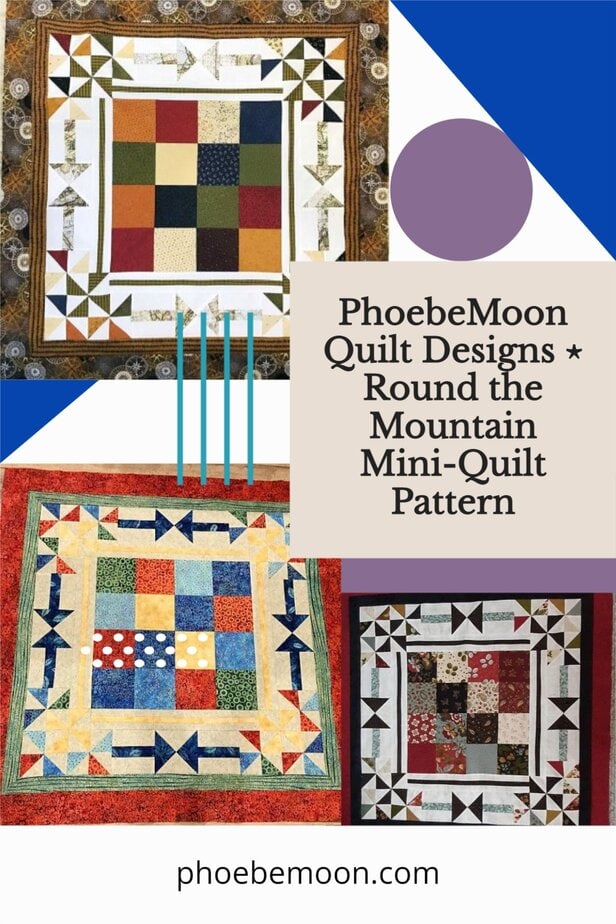 Round the Mountain Mini-Quilt Pattern Pin