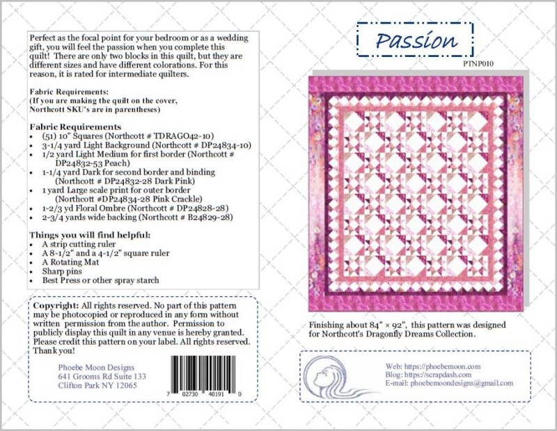 Passion Quilt Pattern Cover