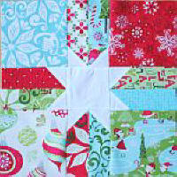 Christmas Stars Quilt Block Block Pattern C