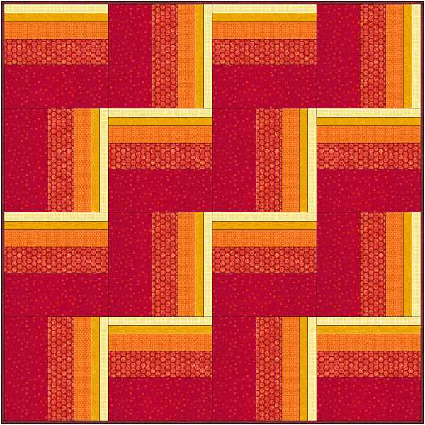 Quilt blocks made with the fibonacci sequence