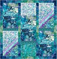 Save the Whales Quilt Graphic