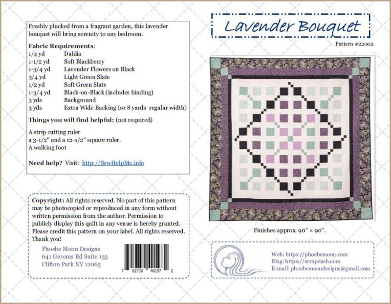 Lavender Bouquet Quilt Pattern Cover