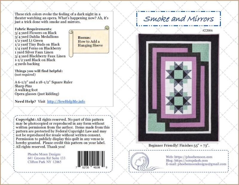 Smoke and Mirrors Quilt Pattern Cover