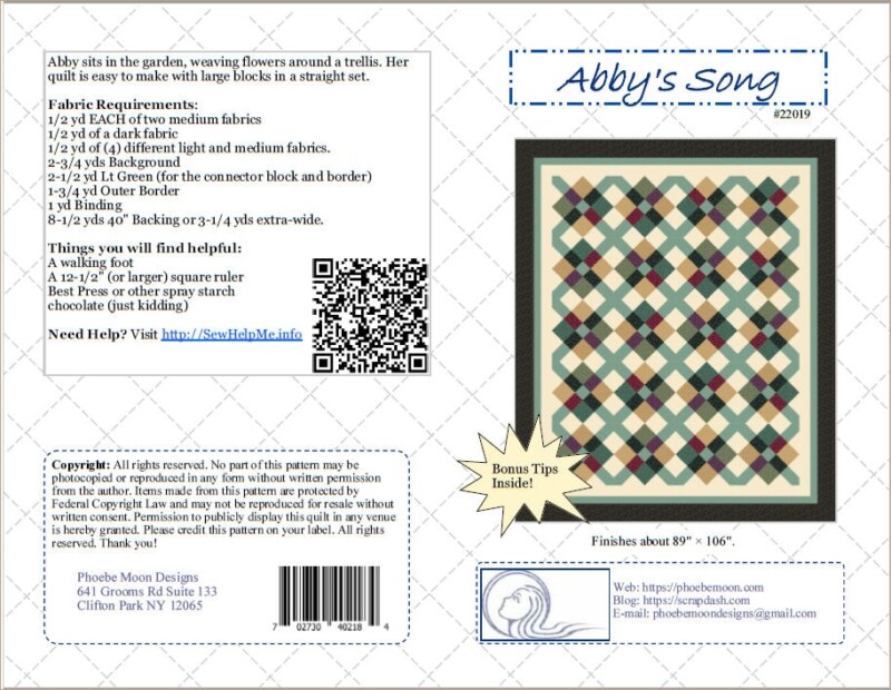 Abby's Song Quilt Pattern Cover