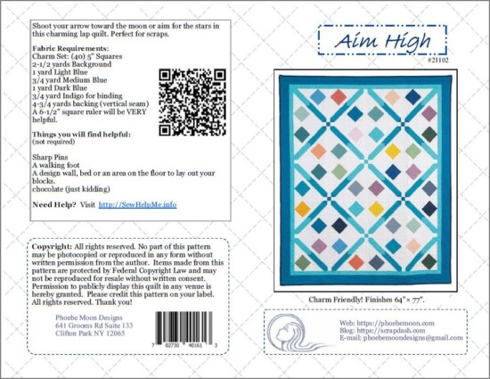 PhoebeMoon Quilt Designs ⋆ Aim High Lap Quilt Pattern