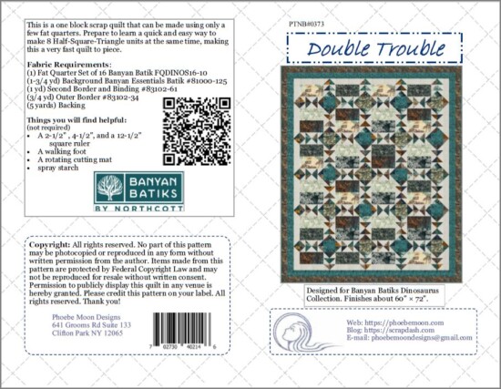 Double Trouble Throw Quilt Pattern ⋆ PhoebeMoon Quilt Designs