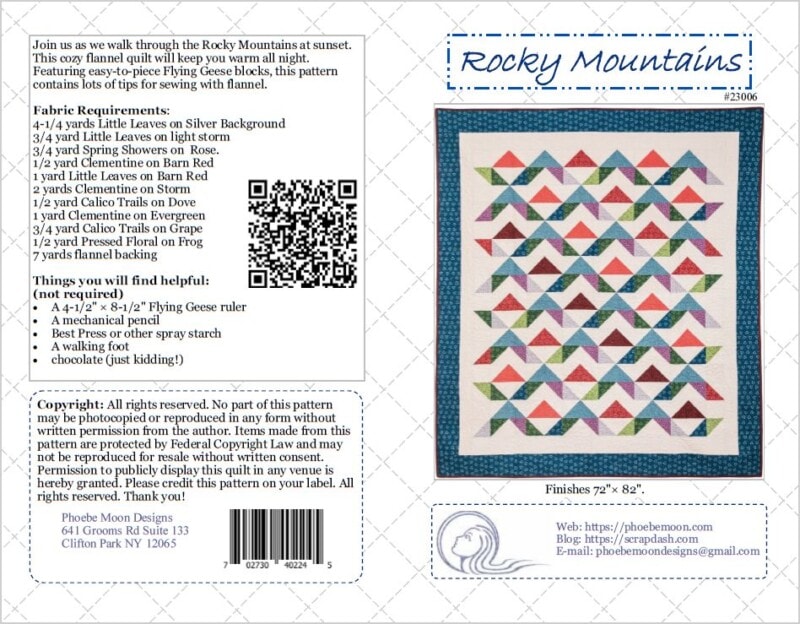 Rocky Mountains Quilt Pattern Cover