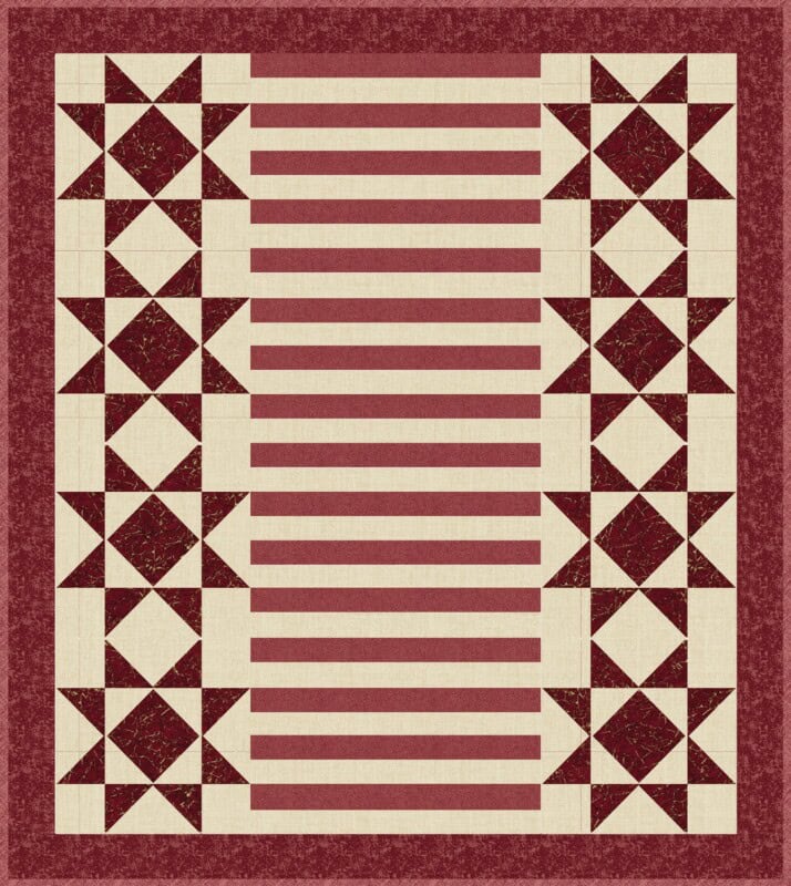 Independence Day mini-Quilt or Table Topper Americana Colorway