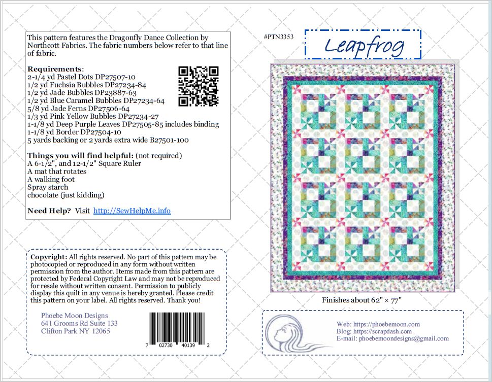 Leapfrog Quilt Pattern Cover