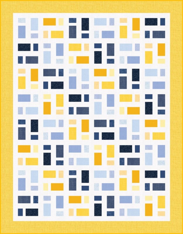 Matchstick Men Quilt done in Summer colors