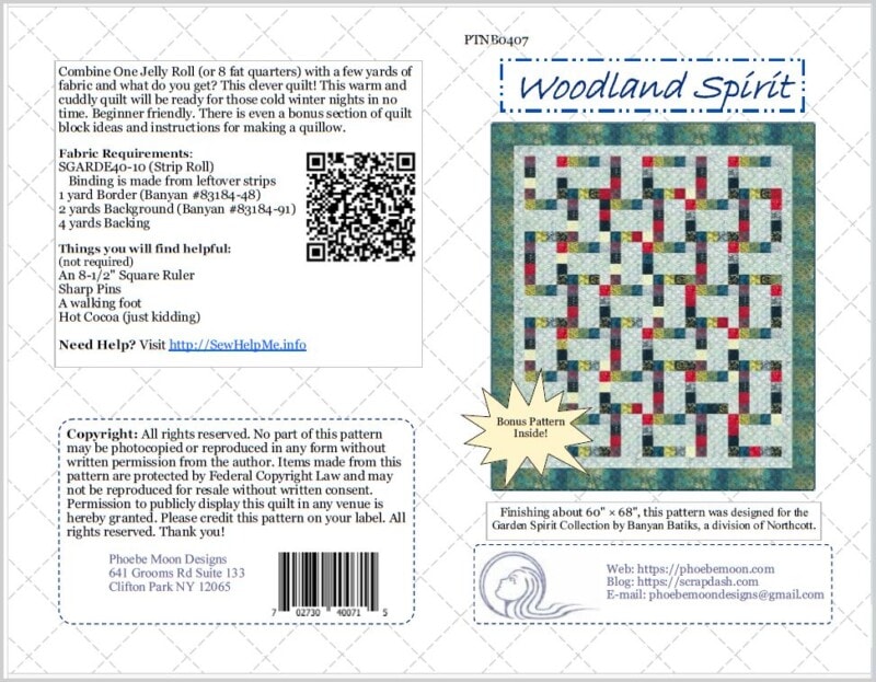 Woodland Spirit Quilt Pattern Cover