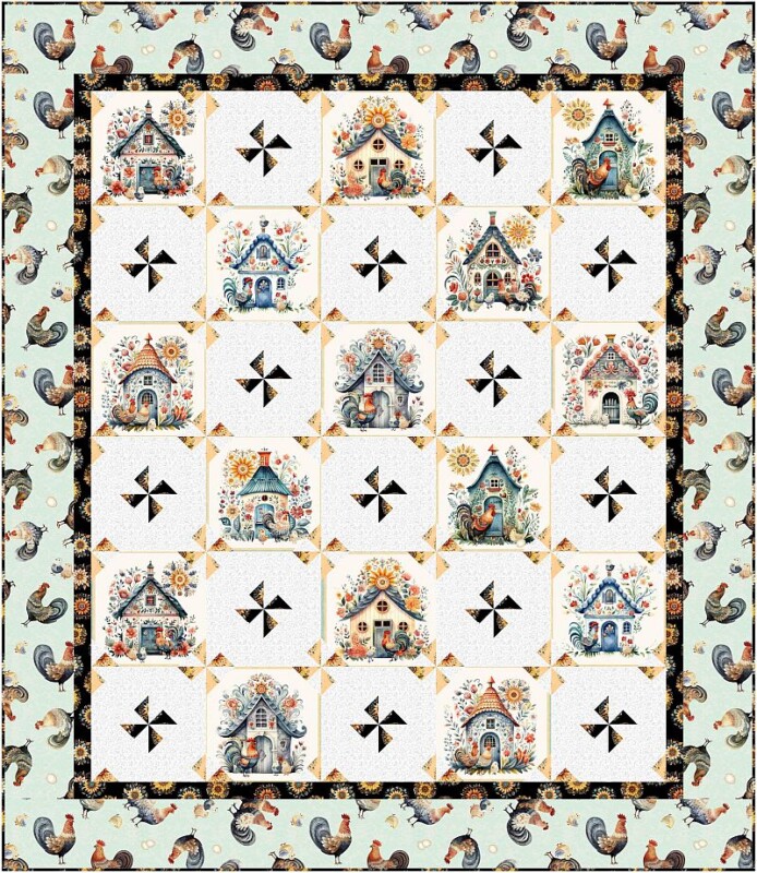 Poultry and Pinwheels Quilt