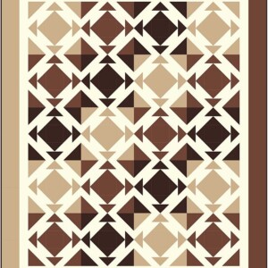 Coffee and Cream Diamond Quilt Pattern