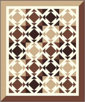 Coffee and Cream Diamond Quilt Pattern