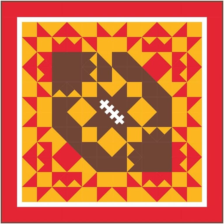 Football Fans Mini-Quilt Pattern ⋆ PhoebeMoon Quilt Designs
