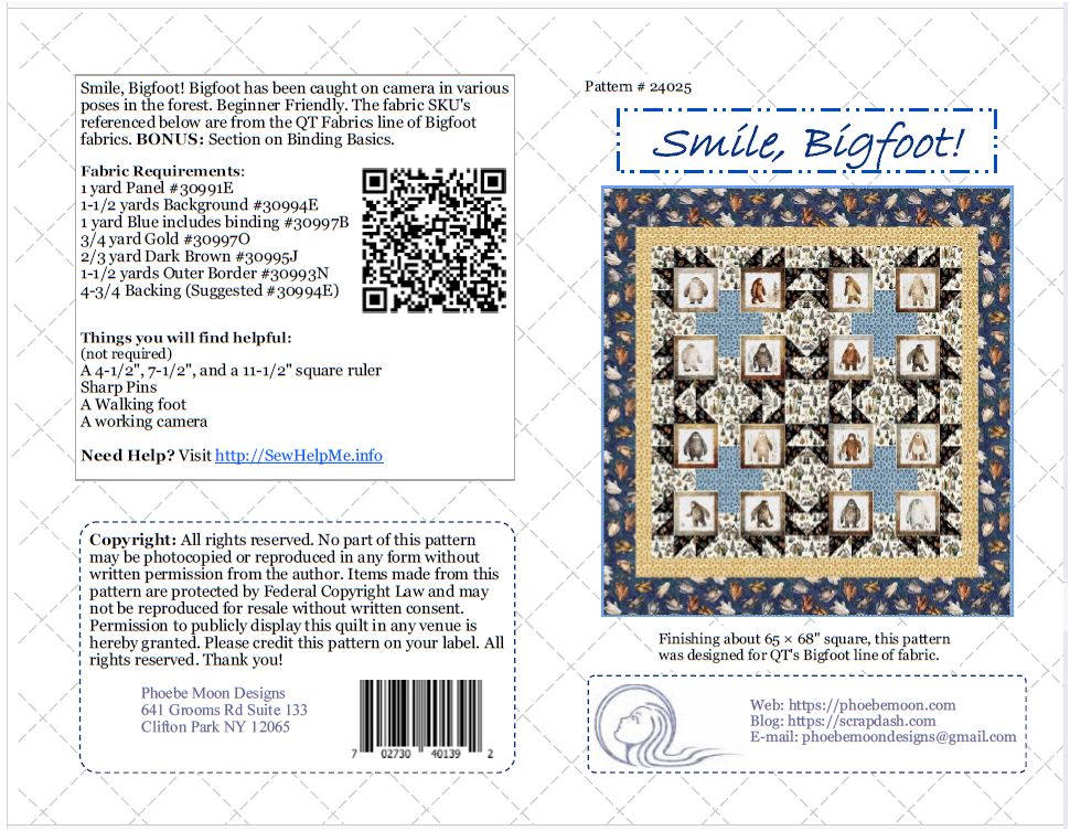 Smile-Bigfoot Pattern Cover