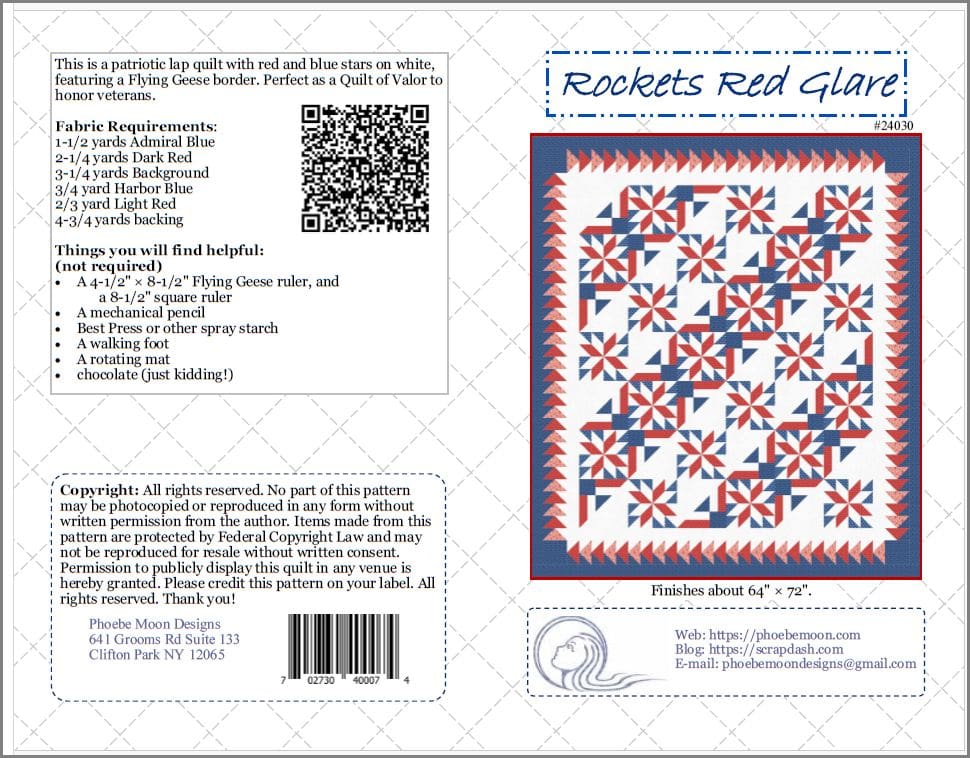 Red Rockets Patterns Rockets Red Glare Quilt ⋆ PhoebeMoon Quilt Designs