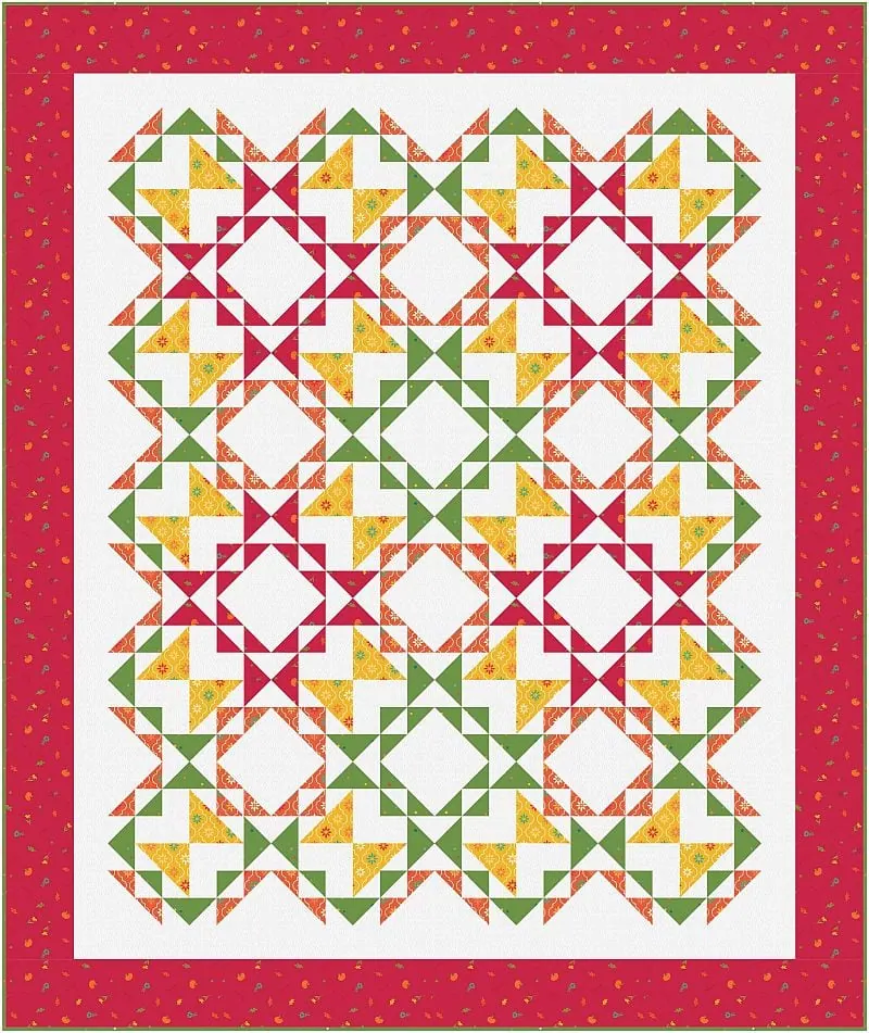 Bean There, a quilt made with the Corn and Beans block
